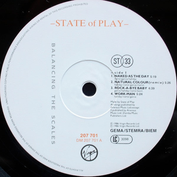 State Of Play (2) : Balancing The Scales (LP, Album)