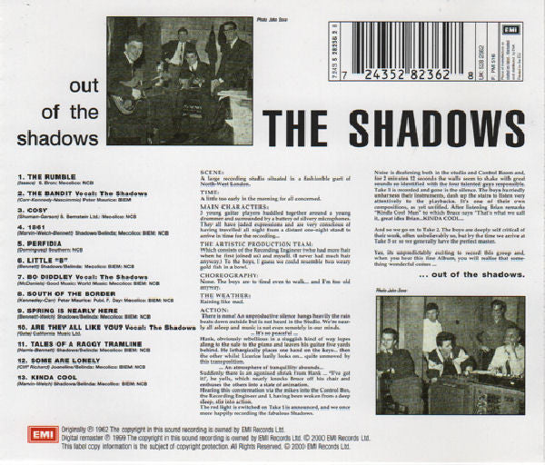 The Shadows : Out Of The Shadows (CD, Album, Mono)