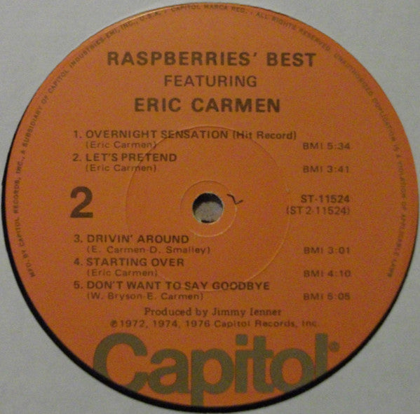 Raspberries : Raspberries' Best - Featuring Eric Carmen (LP, Comp, Los)