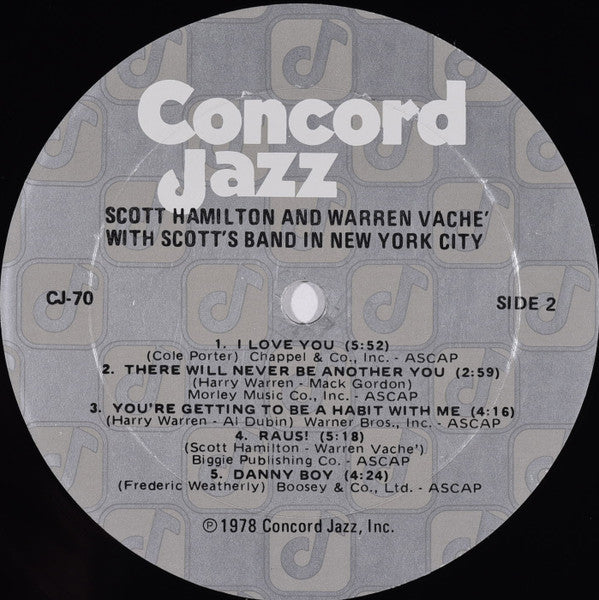 Scott Hamilton And Warren Vaché : Scott Hamilton And Warren Vaché With Scott's Band In New York City (LP, Album, RE)