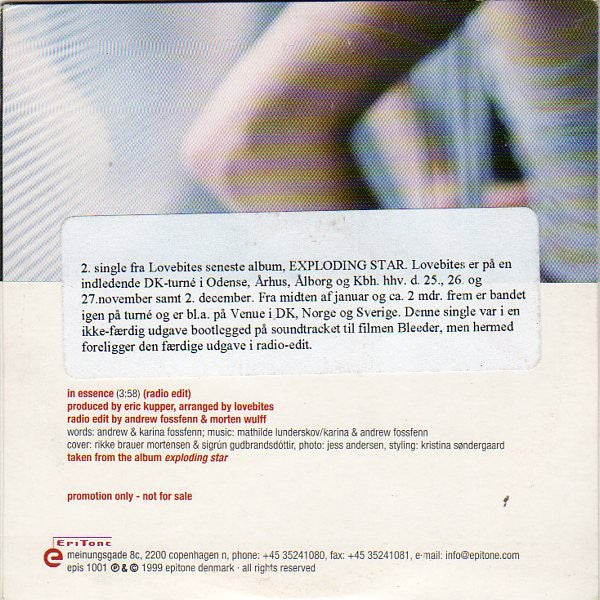 Lovebites : In Essence (CD, Single, Promo)