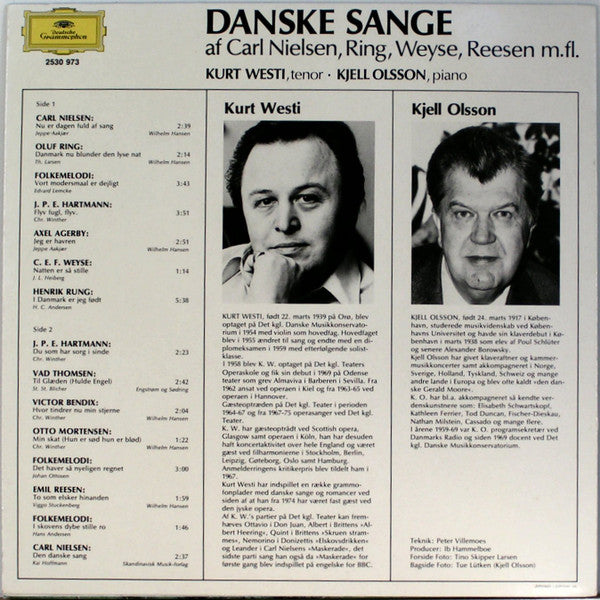 Kurt Westi, Kjell Olsson : Danske Sange (LP)