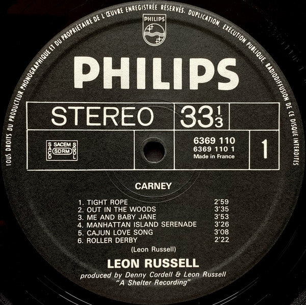 Leon Russell : Carney (LP, Album)