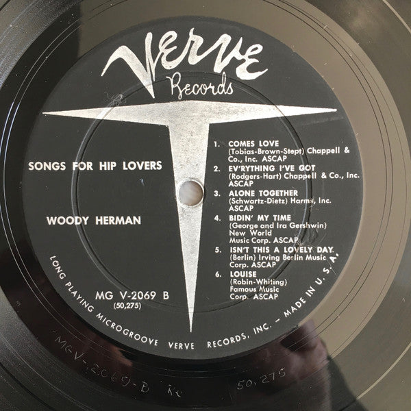 Woody Herman : Songs For Hip Lovers (LP, Album, Mono)