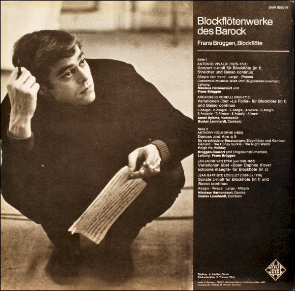 Frans Brüggen : Blockflötenwerke Des Barock (LP, Comp, RP, Gat)