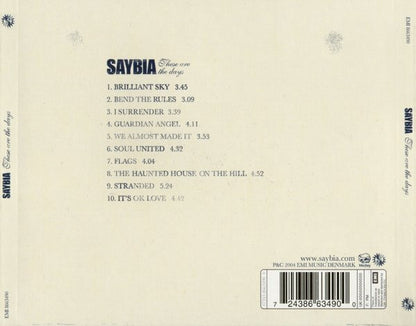 Saybia : These Are The Days (CD, Album, Dig)