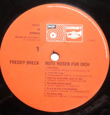 Freddy Breck : Rote Rosen Für Dich (LP, Album)