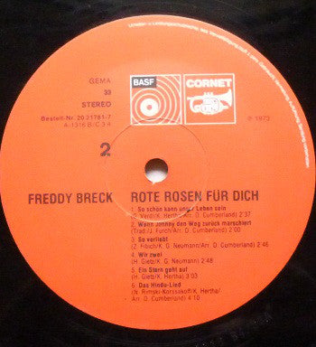 Freddy Breck : Rote Rosen Für Dich (LP, Album)