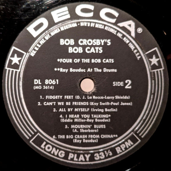 Bob Crosby And The Bob Cats : Bob Crosby's Bob Cats (LP, Album, Comp, Mono)