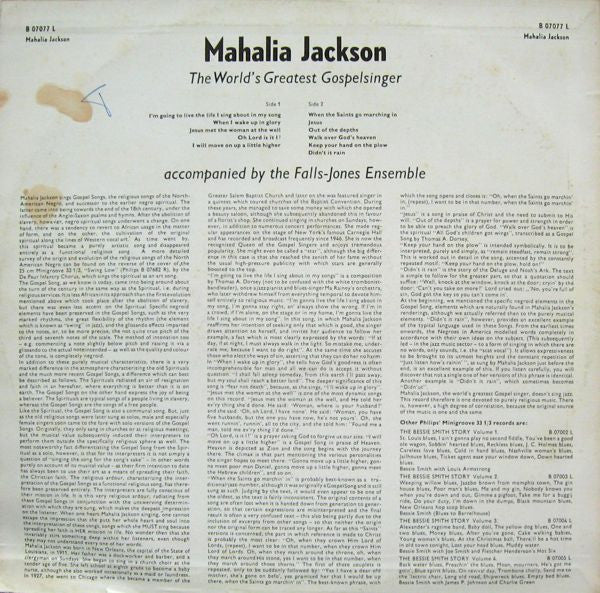 Mahalia Jackson : Mahalia Jackson - The World's Greatest Gospel Singer (LP, Album)