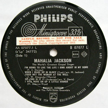 Mahalia Jackson : Mahalia Jackson - The World's Greatest Gospel Singer (LP, Album)