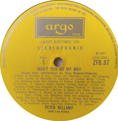 Peter Bellamy with Louis Killen : Won't You Go My Way ? (LP)