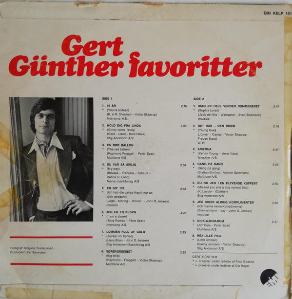 Gert Günther : Gert Günther Favoritter (LP, Comp)