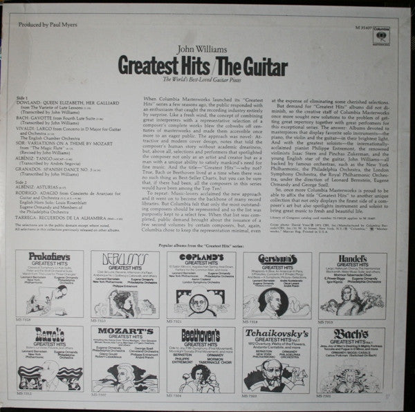 John Williams (7) : Greatest Hits/The Guitar (LP, Comp)