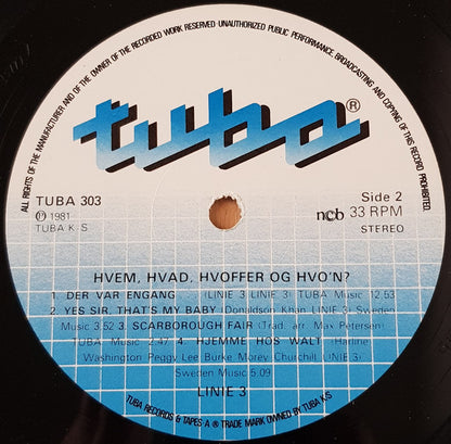 Linie 3 : Hvem, Hvad, Hvoffer Og Hvo'n? (LP, Album)