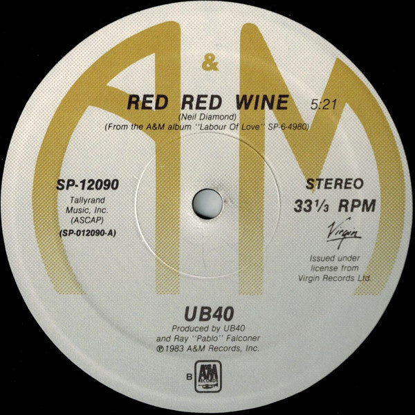 UB40 : Red Red Wine (12")