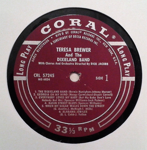 Teresa Brewer And The Dixieland Band : Teresa Brewer And The Dixieland Band (LP, Album, Mono)