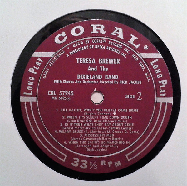 Teresa Brewer And The Dixieland Band : Teresa Brewer And The Dixieland Band (LP, Album, Mono)