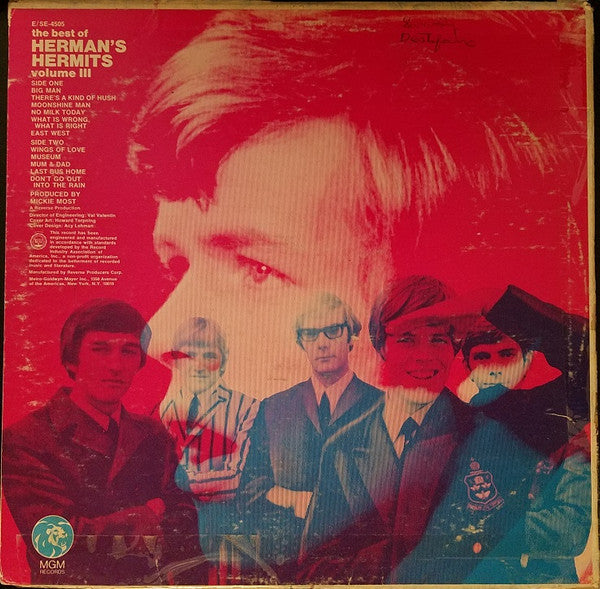 Herman's Hermits : The Best Of Herman's Hermits Volume III (LP, Comp, Wad)