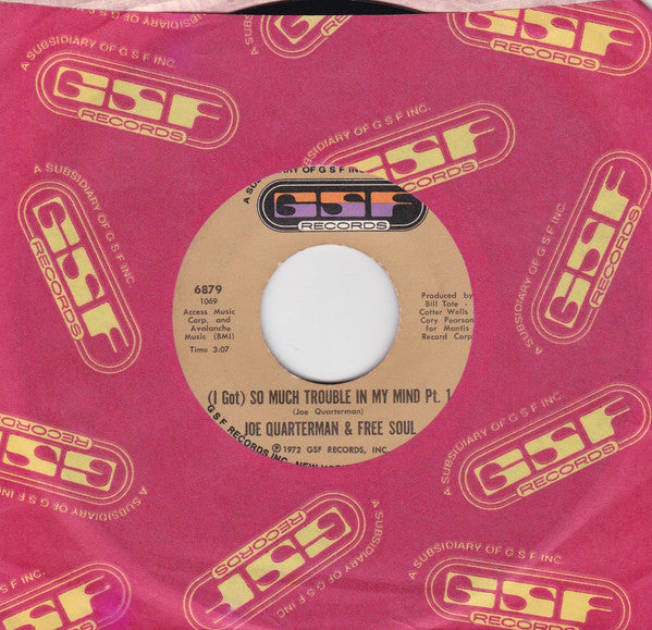 Sir Joe Quarterman & Free Soul : (I Got) So Much Trouble In My Mind (7")