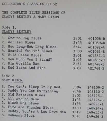 Gladys Bentley & Mary Dixon : The Complete Blues Sessions (LP, Comp)