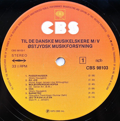 Østjydsk Musikforsyning : Til De Danske Musikelskere M/V (LP, Album)