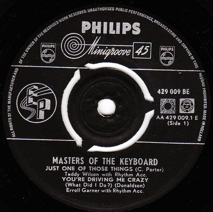 Various : Masters Of The Keyboard (7", EP, Comp)