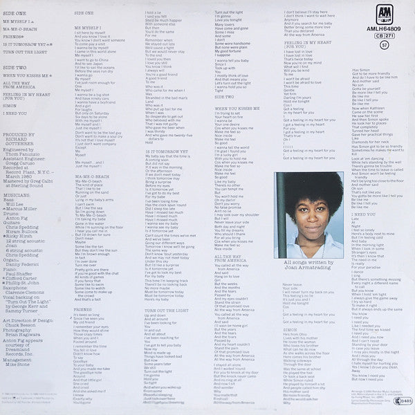 Joan Armatrading : Me Myself I (LP, Album)