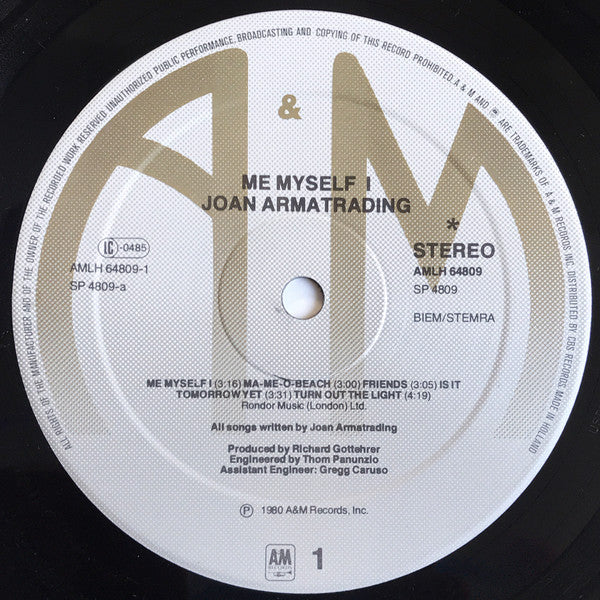 Joan Armatrading : Me Myself I (LP, Album)