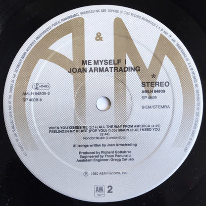 Joan Armatrading : Me Myself I (LP, Album)