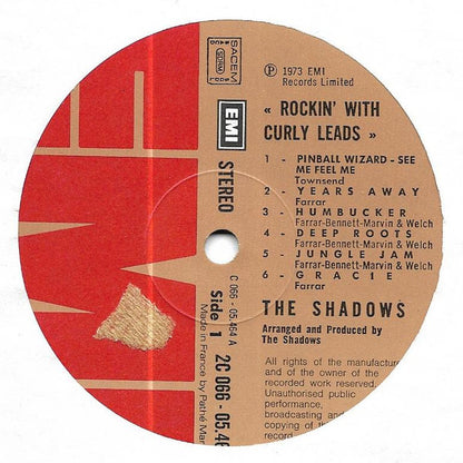 The Shadows : Rockin' With Curly Leads (LP, Album, Gat)