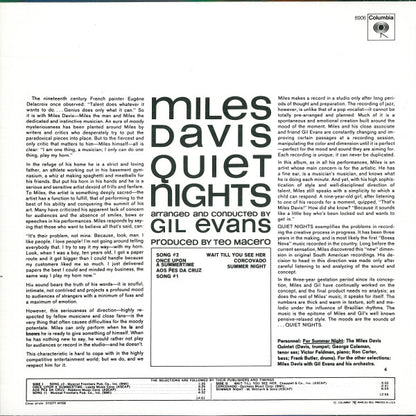 Miles Davis : Quiet Nights (LP, Album, RE)