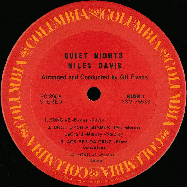 Miles Davis : Quiet Nights (LP, Album, RE)