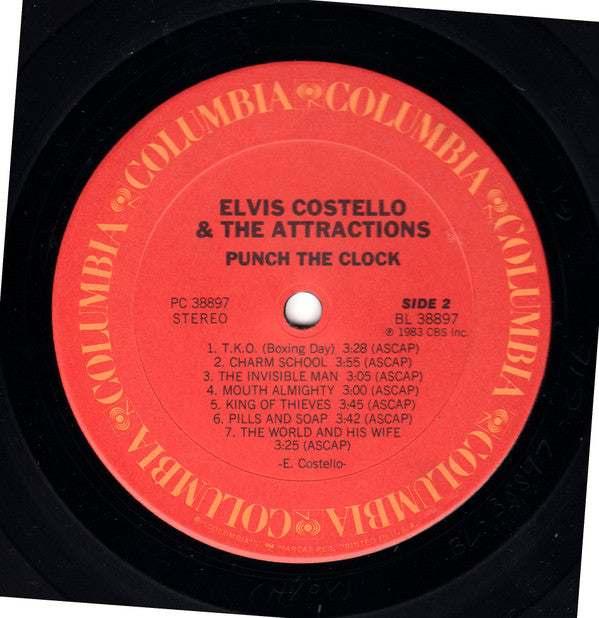 Elvis Costello & The Attractions : Punch The Clock (LP, Album)