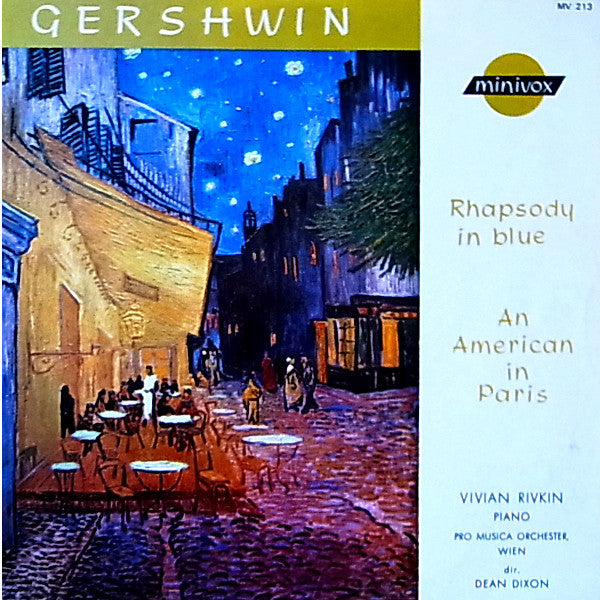 Vivian Rivkin - Vienna Pro Musica Orchestra - Dean Dixon (2) - George Gershwin : Rhapsody In Blue - An American In Paris (10", Album, Fli)