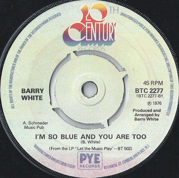 Barry White : You See The Trouble With Me (7", Single)