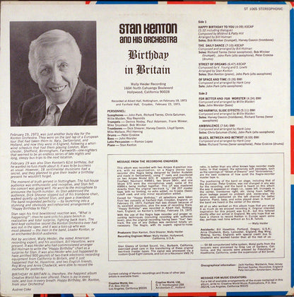 Stan Kenton And His Orchestra : Birthday In Britain (LP, Album)