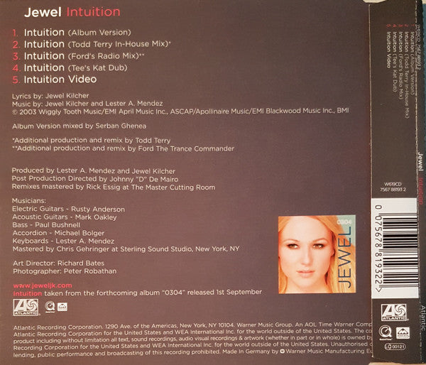 Jewel : Intuition (CD, Single, Enh)