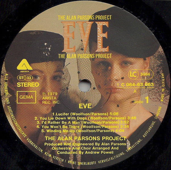 The Alan Parsons Project : Eve (LP, Album, M/Print, Gat)