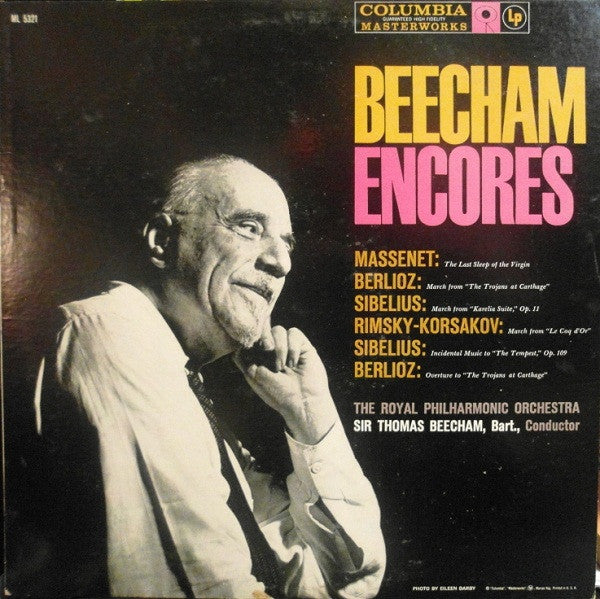 Sir Thomas Beecham Conducting The Royal Philharmonic Orchestra / Jules Massenet, Hector Berlioz, Jean Sibelius, Nikolai Rimsky-Korsakov : Beecham Encores (LP)