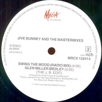 Jive Bunny And The Mastermixers : Swing The Mood (12")