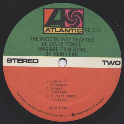 The Modern Jazz Quartet : The Modern Jazz Quartet Plays One Never Knows - Original Film Score For “No Sun In Venice” (LP, Album, RE)