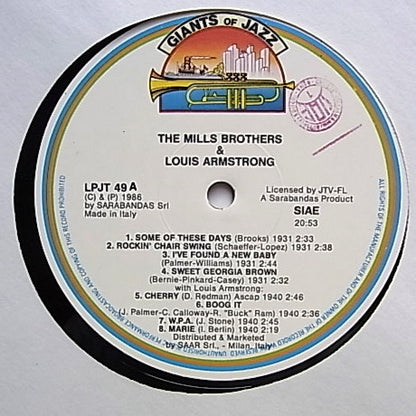 The Mills Brothers & Louis Armstrong : The Mills Brothers & Louis Armstrong (LP, Comp)