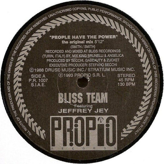 Bliss Team Featuring Jeffrey Jey : People Have The Power (12")