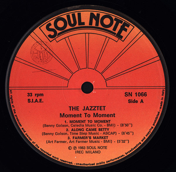 The Jazztet : Moment To Moment (LP, Album)