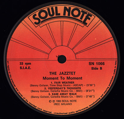 The Jazztet : Moment To Moment (LP, Album)