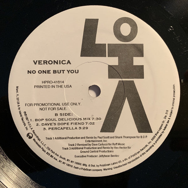 Veronica : No One But You (12", Promo)