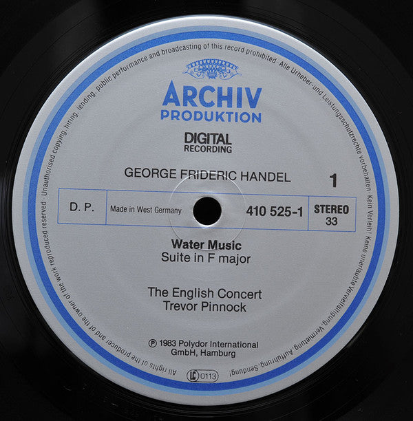 Georg Friedrich Händel - The English Concert ▪ Trevor Pinnock : Water Music (LP, Album)