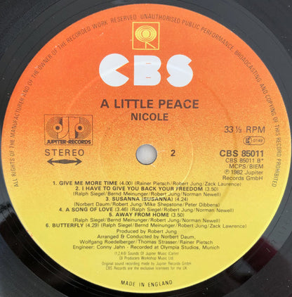 Nicole (2) : A Little Peace (LP, Album)