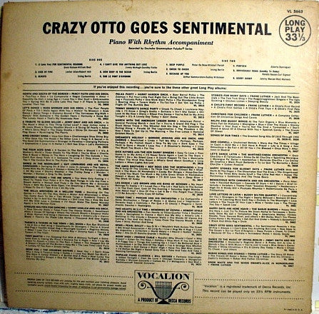 Der Schräge Otto : Crazy Otto Goes Sentimental (LP)